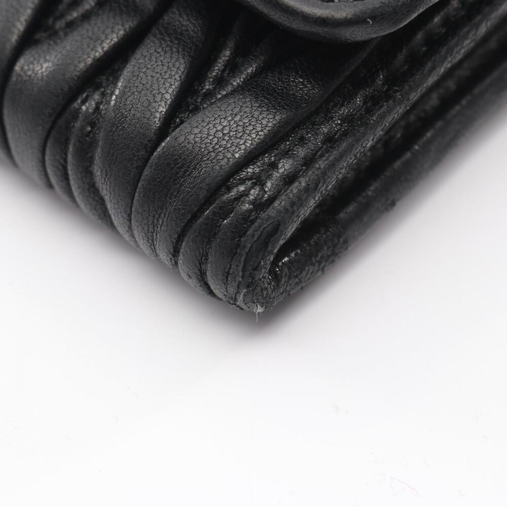 Miu Miu Bi fold Long Wallet Leather Black - Picture 5 of 6